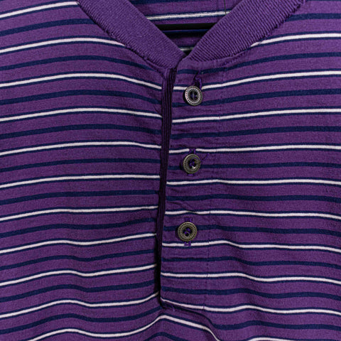 Surf Skate Striped Henley T-Shirt Honors
