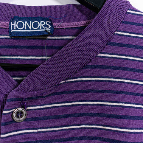 Surf Skate Striped Henley T-Shirt Honors