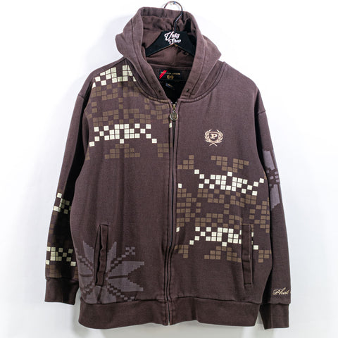 Phat Farm AOP Full Zip Hoodie Sweatshirt Hip Hop