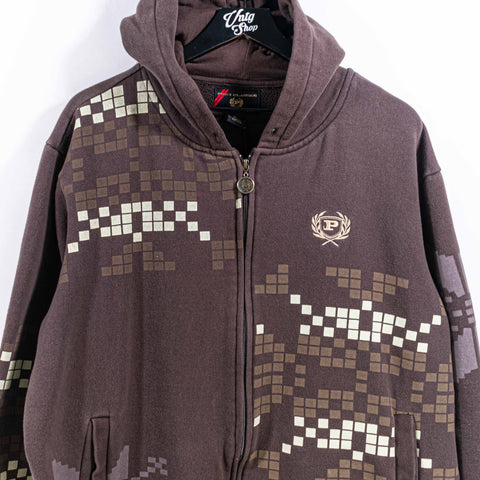 Phat Farm AOP Full Zip Hoodie Sweatshirt Hip Hop