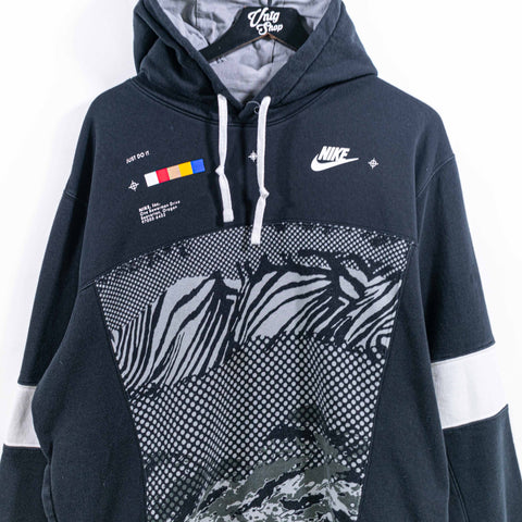 NIKE Swoosh Hoodie Sweatshirt AOP Pullover