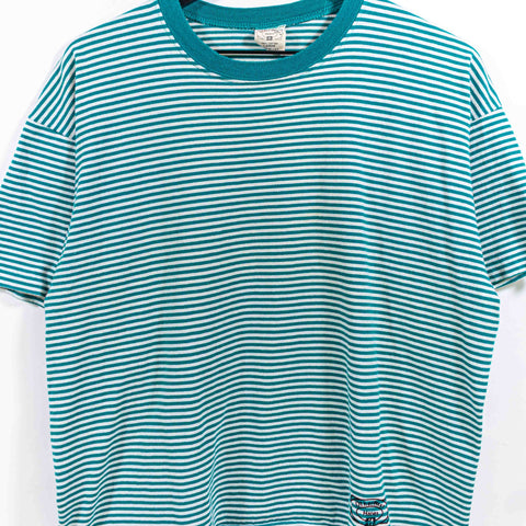 Surf Skate Striped T-Shirt Grunge Hanes Otherwear