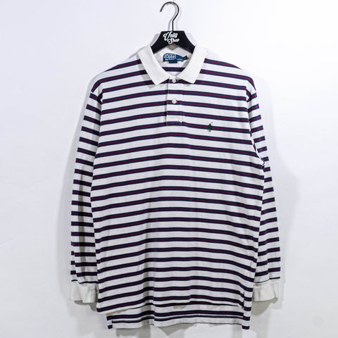 Polo Ralph Lauren Pony Striped Long Sleeve Polo Shirt