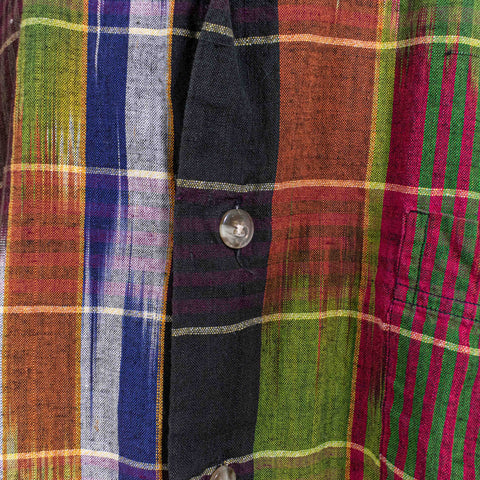 Kenneth Gordon Abstract Plaid Short Sleeve Button Shirt