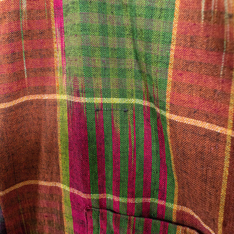 Kenneth Gordon Abstract Plaid Short Sleeve Button Shirt