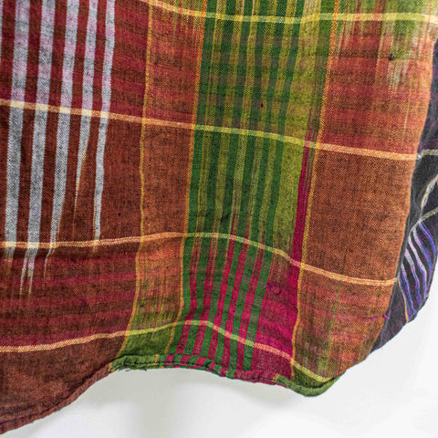 Kenneth Gordon Abstract Plaid Short Sleeve Button Shirt