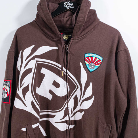 Phat Farm Classic Full Zip Hoodie Sweatshirt Hip Hop