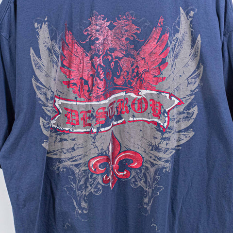 Destroy Eagle Bedazzled AOP T-Shirt Cyber Goth