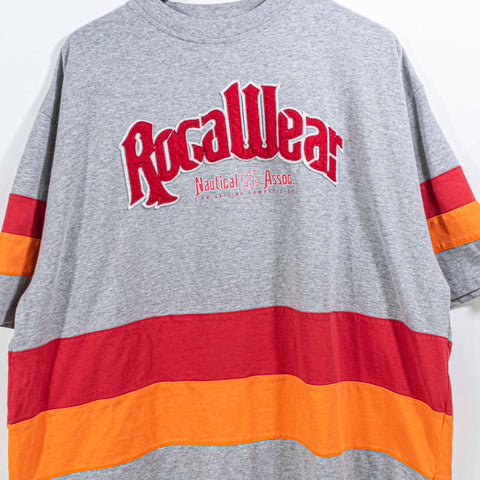 Rocawear Nautical Collection Striped T-Shirt Baggy Hip Hop