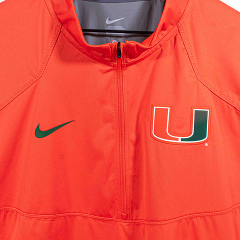 NIKE University of Miami 1/4 Zip Short Sleeve Pullover