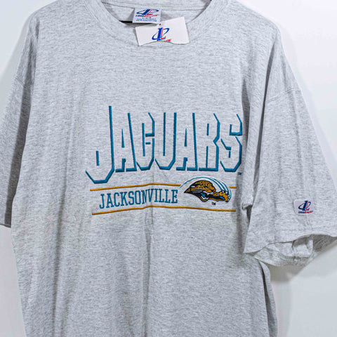 Jacksonville Jaguars Embroidered T-Shirt NFL Logo Athletic Football