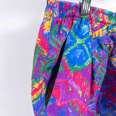 LL Bean Abstract AOP Print Nylon Shorts Spell Out