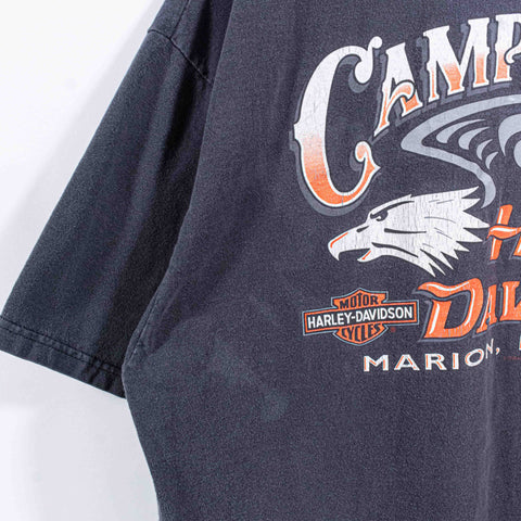 Harley Davidson Motorcycles Pocket T-Shirt Sun Faded Illinois