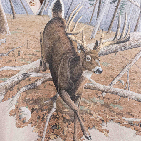 Nature Deer Wilderness AOP Henley Sweatshirt Artisans Sunschein Designs