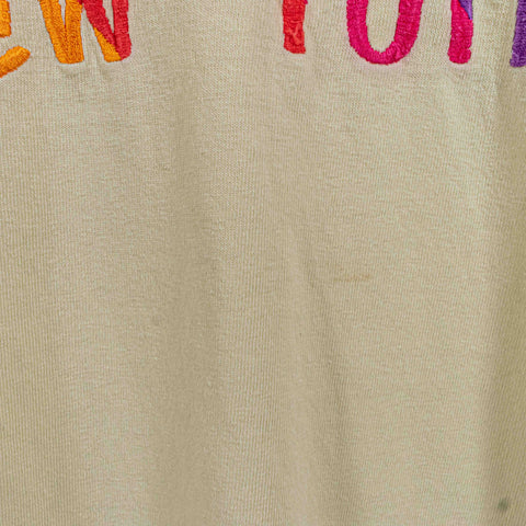 New York Embroidered Sun Faded T-Shirt