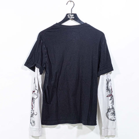 Helix Crosses AOP Layered T-Shirt Mall Cyber Goth