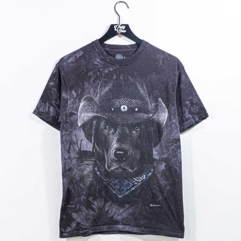 The Mountain Black Labrador Retriever Cowboy Dog T-Shirt