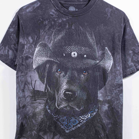 The Mountain Black Labrador Retriever Cowboy Dog T-Shirt