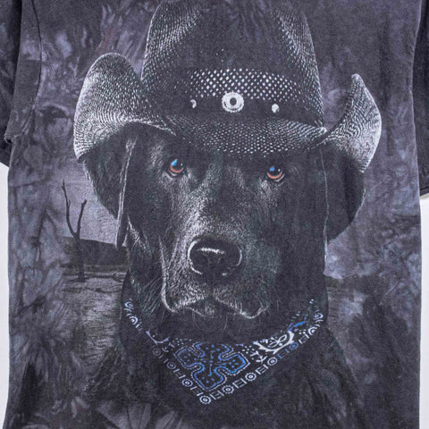 The Mountain Black Labrador Retriever Cowboy Dog T-Shirt