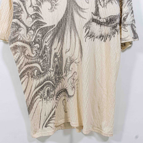 Tiger Tattoo Art AOP Textured Polo Shirt