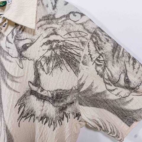 Tiger Tattoo Art AOP Textured Polo Shirt