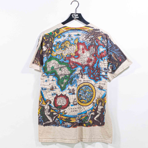 Liquid Blue Atlas Old World Map AOP T-Shirt