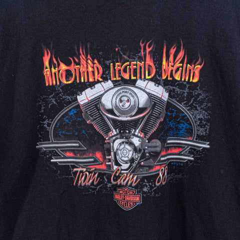 Harley Davidson Motorcycles T-Shirt Flames Another Legend Begins