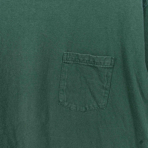 GAP Blank Green Pocket T-Shirt Made in USA Single Stitch