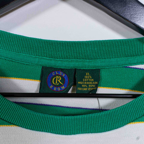 Surf Skate Striped T-Shirt Club Room Single Stitch