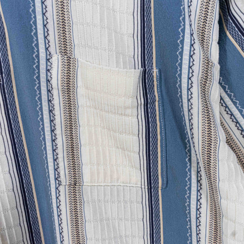 Textured Striped Polo Shirt Mafia Mobster Style Palmland Club