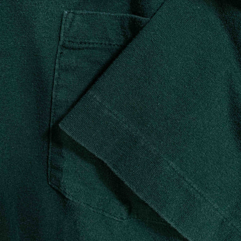 Old Navy Blank Green Pocket T-Shirt Single Stitch