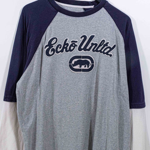 Ecko Unltd Rhino Layered T-Shirt Long Sleeve Hip Hop Baggy
