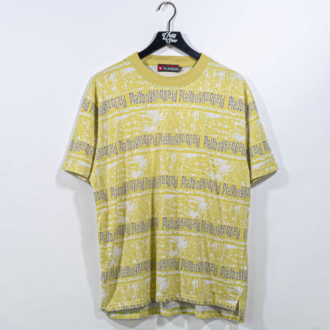 PlayBoy AOP T-Shirt Striped Spell Out