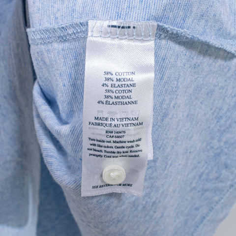 Faherty Movement Heather Light Blue Polo