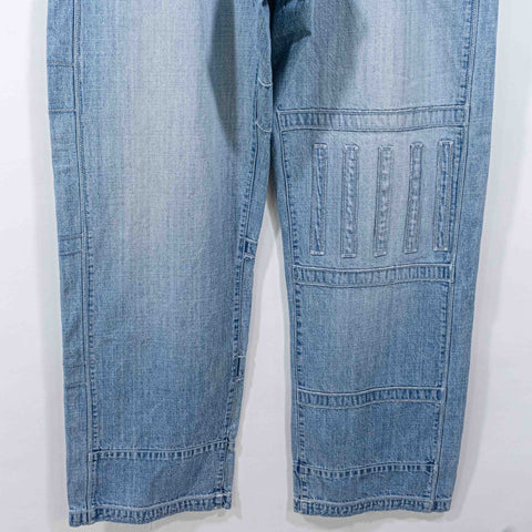 Phat Farm Patchwork Baggy Denim Jeans Hip Hop