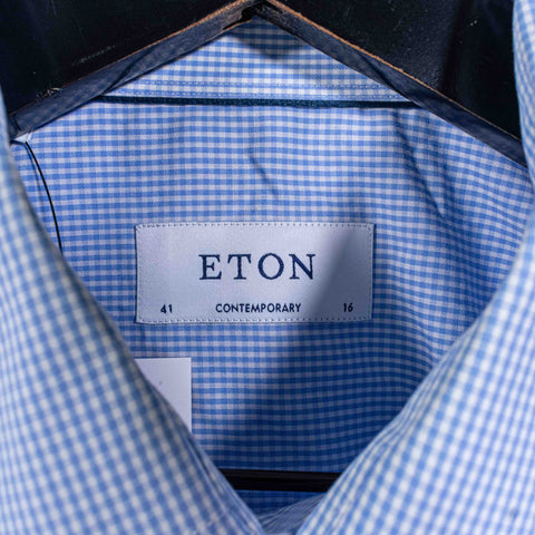 ETON Contemporary Plaid Check Button Shirt