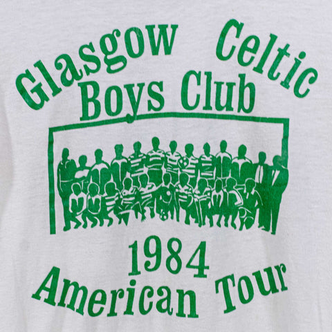 Glasgow Celtic Boys Club 1984 American Tour T-Shirt Soccer Futbol