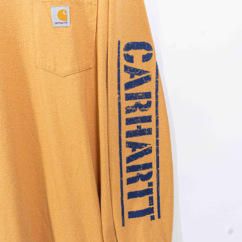 Carhartt Logo Pocket T-Shirt Long Sleeve Spell Out