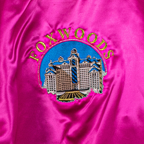 Foxwoods Resort & Casino Satin Bomber Jacket Reversible