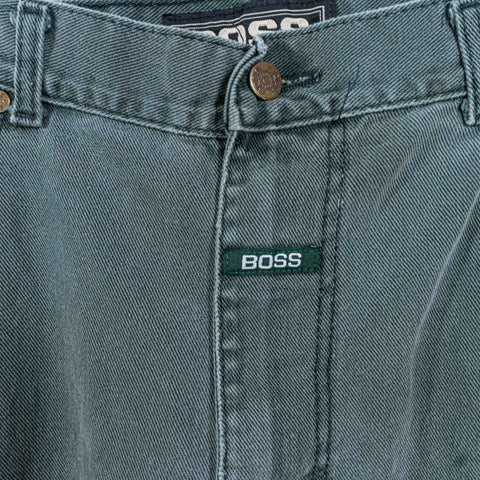 BOSS Overdyed Green Baggy Jeans
