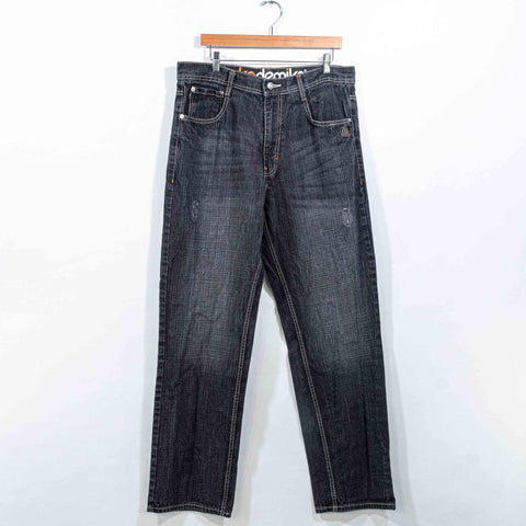 Akademiks Baggy Jeans Hip Hop Wide Leg