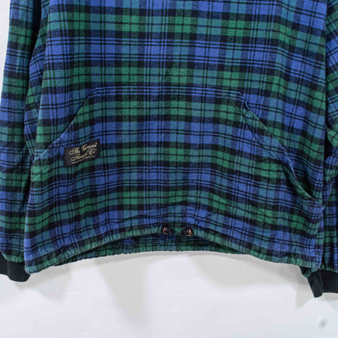 Vermont Flannel Company Plaid 1/4 Button Hoodie Pullover