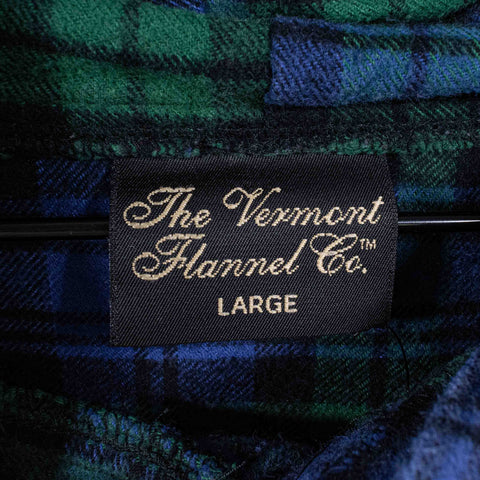 Vermont Flannel Company Plaid 1/4 Button Hoodie Pullover