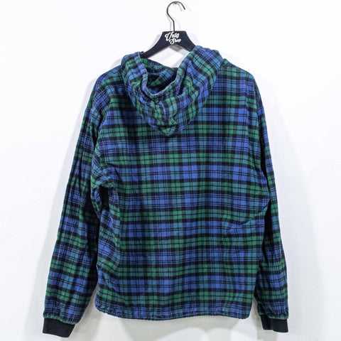 Vermont Flannel Company Plaid 1/4 Button Hoodie Pullover