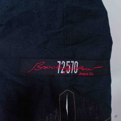 Brookyln Xpress Jeans Button Down Shorts Sleeve Shirt Cotton Linen