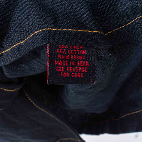 Brookyln Xpress Jeans Button Down Shorts Sleeve Shirt Cotton Linen