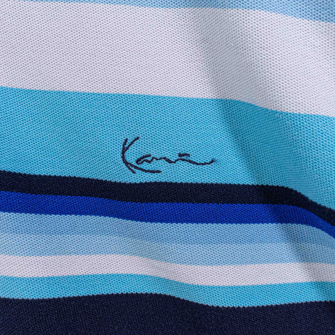 Karl Kani Gold Striped Layered Polo Shirt Long Sleeve