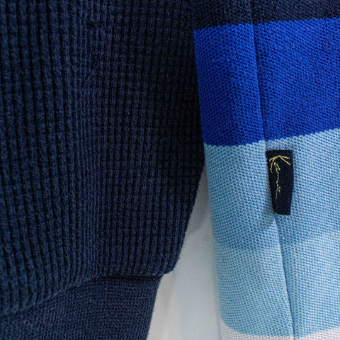 Karl Kani Gold Striped Layered Polo Shirt Long Sleeve