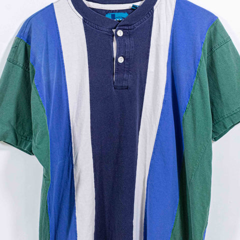 Surf Skate Striped Henley T-Shirt Blueprint