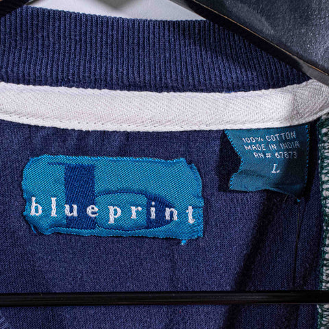 Surf Skate Striped Henley T-Shirt Blueprint